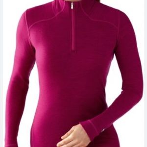 Smartwool Women’s Medium 250 Raspberry Quarter Zip NWT